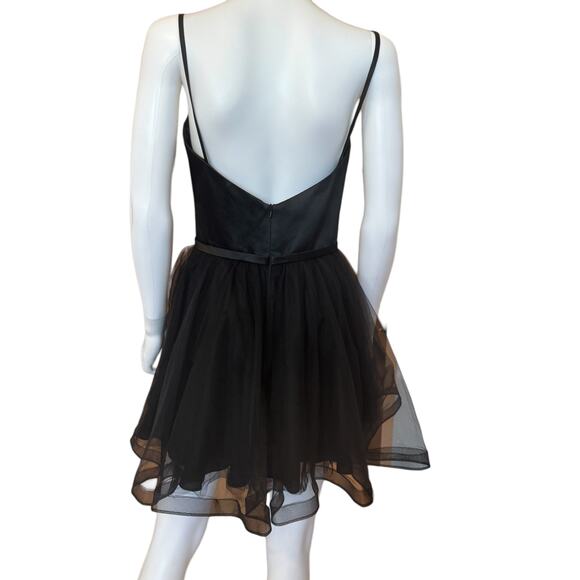 New ~ LA FEMME ~ Satin And Tulle Mini Dress Size 8 HOMECOMING - Picture 5 of 6